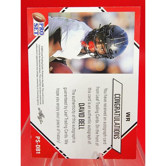 2021 Pro Set Rookie Auto David Bell RC - Picture 4 of 7